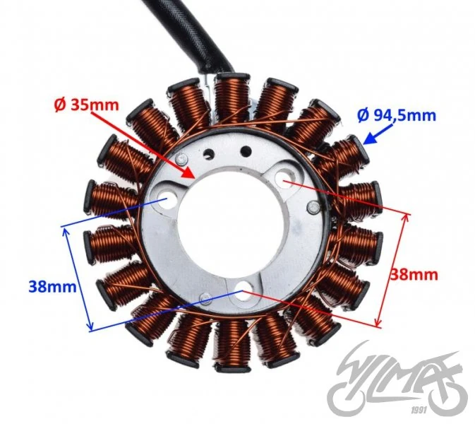 Stator 18 cewek do Honda SH125i Scoopy / SH150i Scoopy — 2005–2012 — ujęcie 2