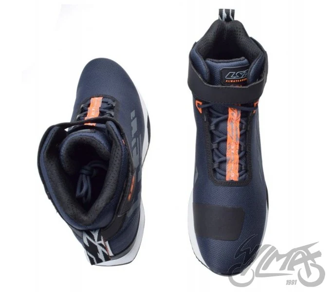 Buty motocyklowe LS2 Acrux — granatowo-pomarańczowe, rozmiar 41 — ujęcie 3