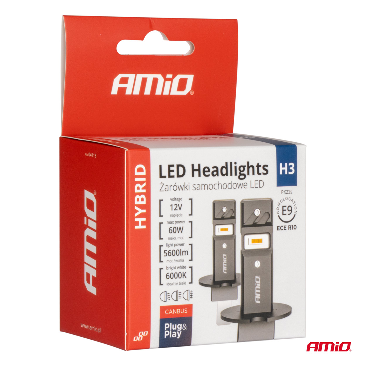 Żarówki samochodowe LED seria HYBRID H3 6000K Canbus 60 W — ujęcie 5