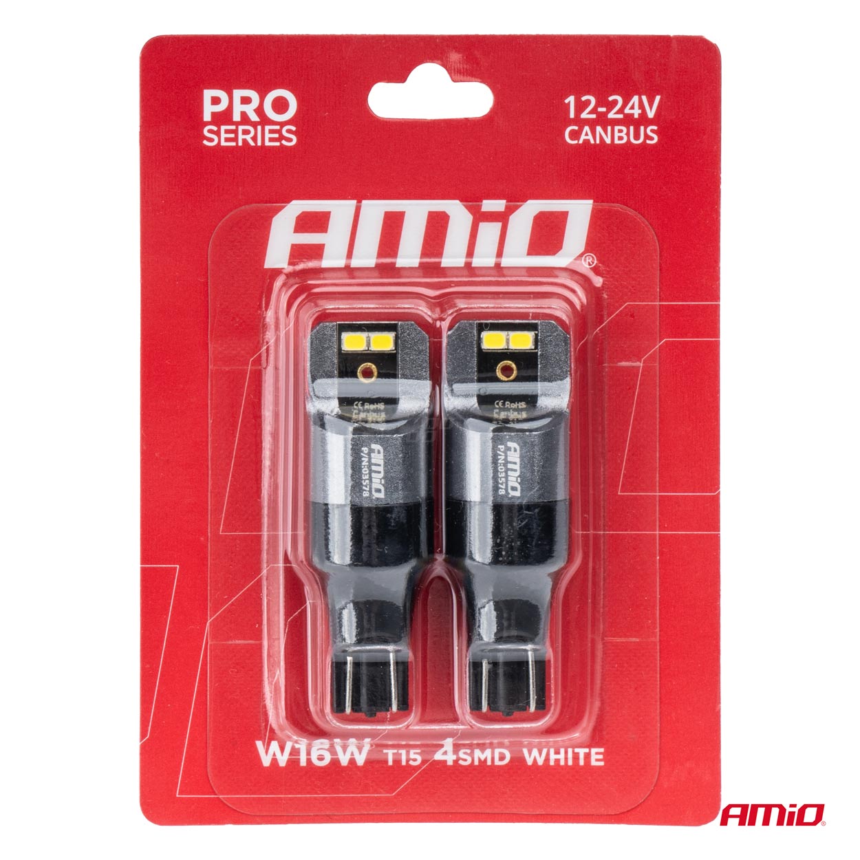 Żarówki LED CANBUS PRO T15 W16W 4x2016 SMD białe 12 V 24 V — ujęcie 3