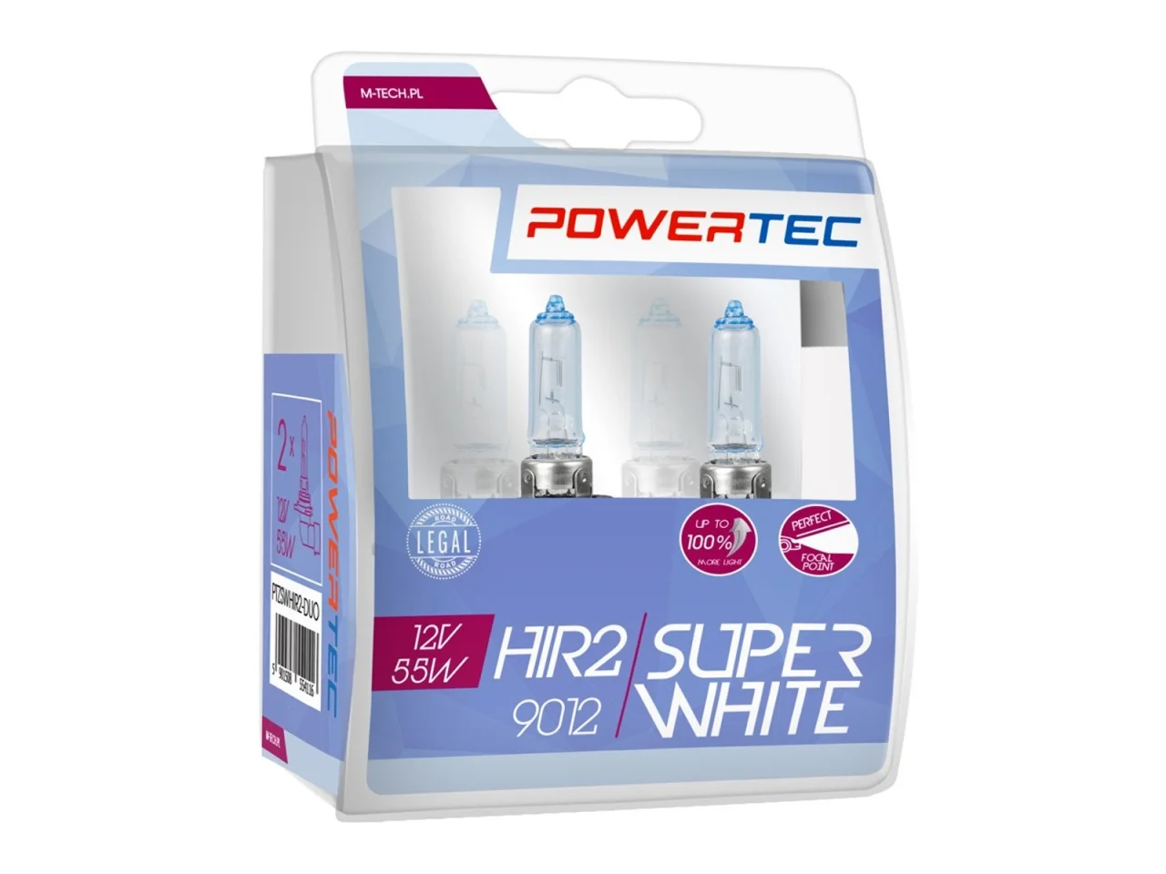 Żarówka HIR2 12V 55W POWERTEC Super White 2szt. DUO — ujęcie 2