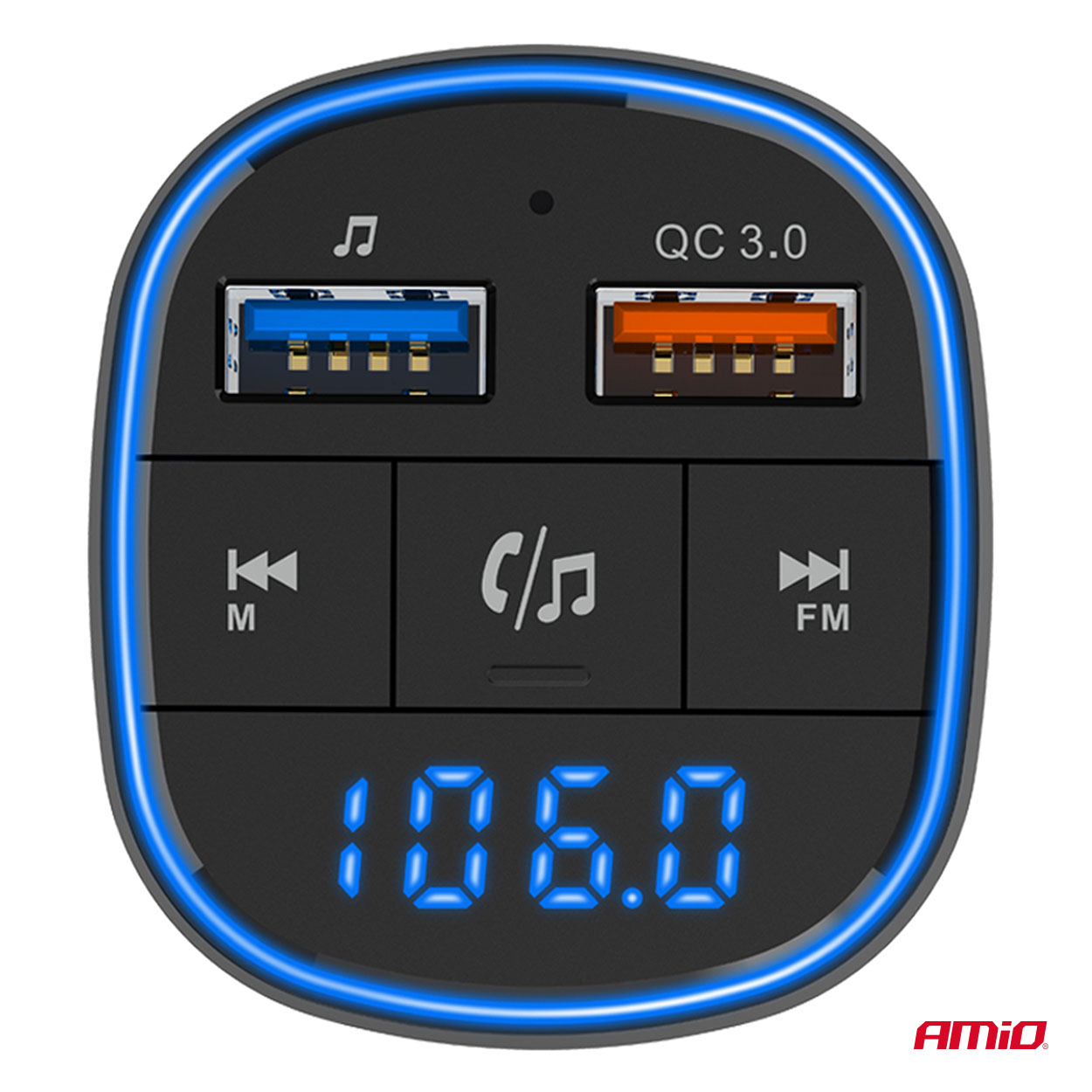 Transmiter samochodowy FM 2×USB-A 12 V 24 V — ujęcie 6