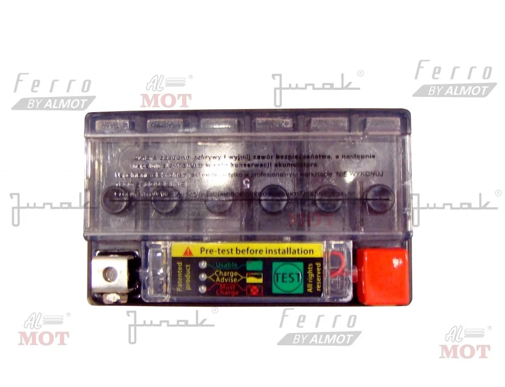 Akumulator Ferro YTX5L-BS (igel) żelowy ze wskaźnikiem diodowym 113*70*108 (nr rej.E0011444BW) — ujęcie 2