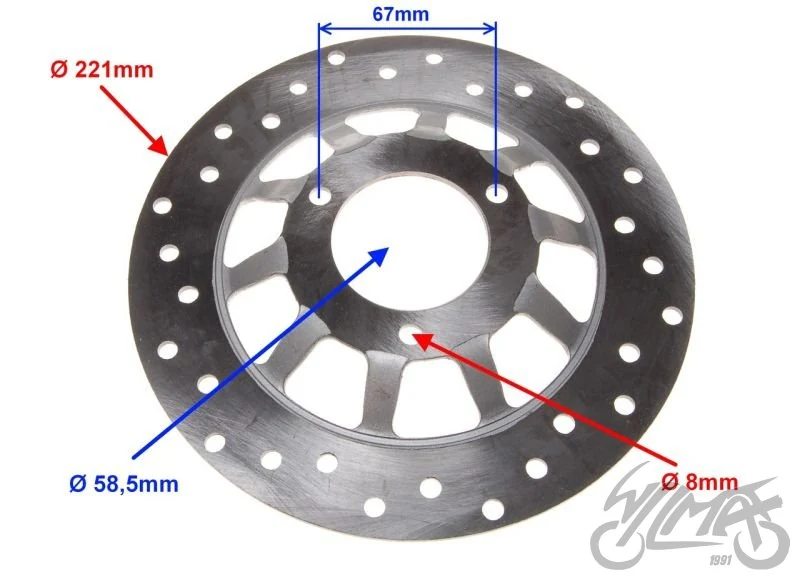 Tarcza hamulca przedniego QT-4 — Kinroad XT125T-8 Wind Hunter / Longjia XT50QT-4 Sharpy — ujęcie 2
