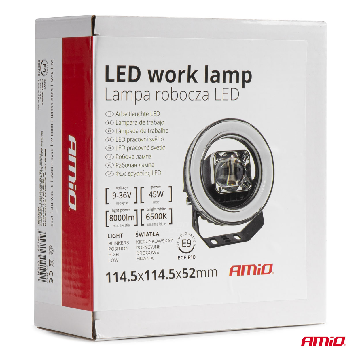 Lampa robocza szperacz LED AWL58 45 W 6500K 8000lm 12 V 24 V — ujęcie 12