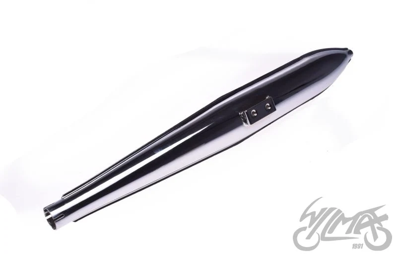 Chromowany tłumik do motoroweru Romet Komar, import — RO8002 — ujęcie 2