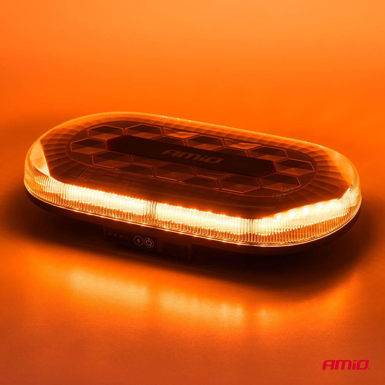 Belka ostrzegawcza bezprzewodowa LED z pilotem R65 R10 326x186x63 26 W 12 V 24 V — ujęcie 11