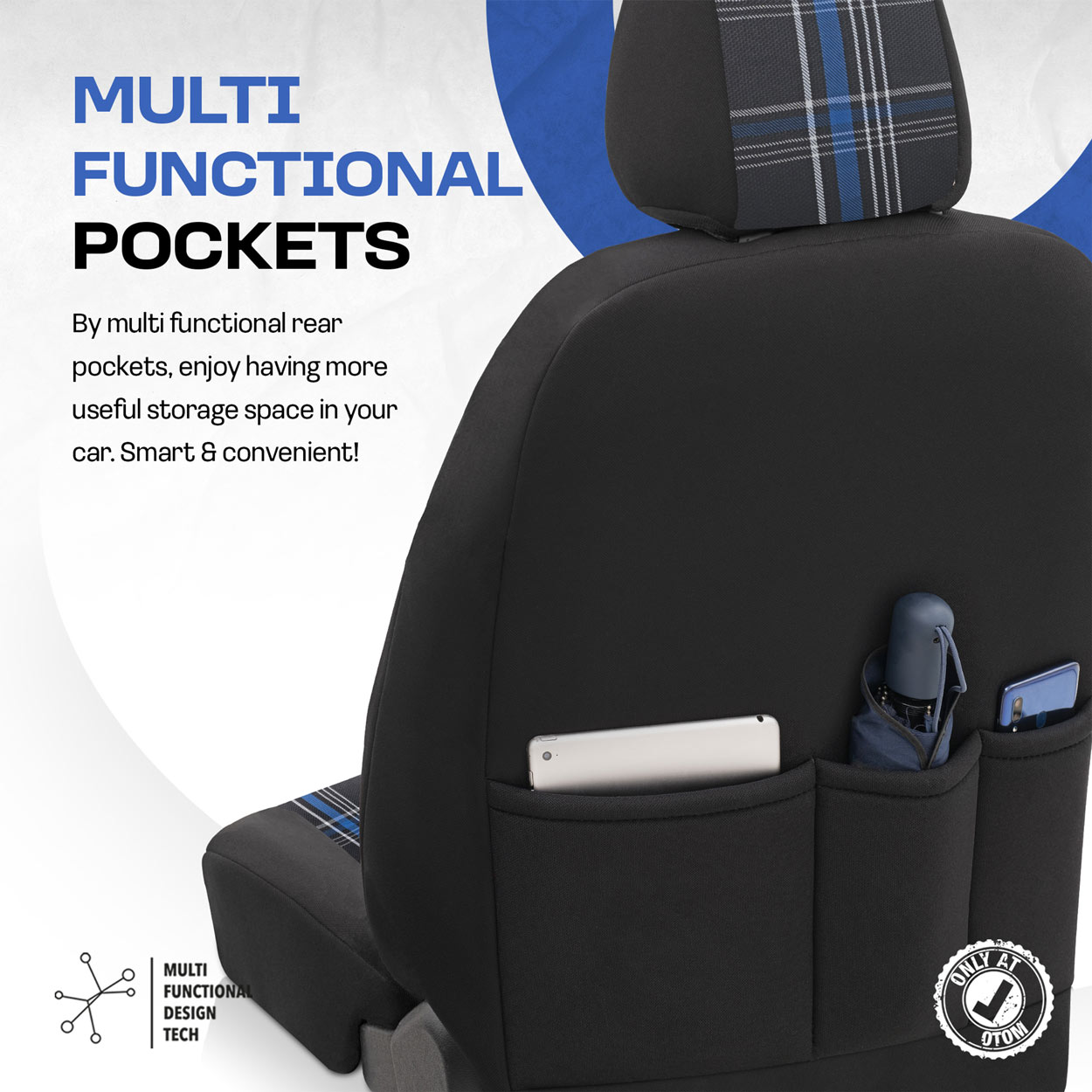 Komplet pokrowców na fotele samochodowe OTOM GTI 804 3-ZIP — ujęcie 6