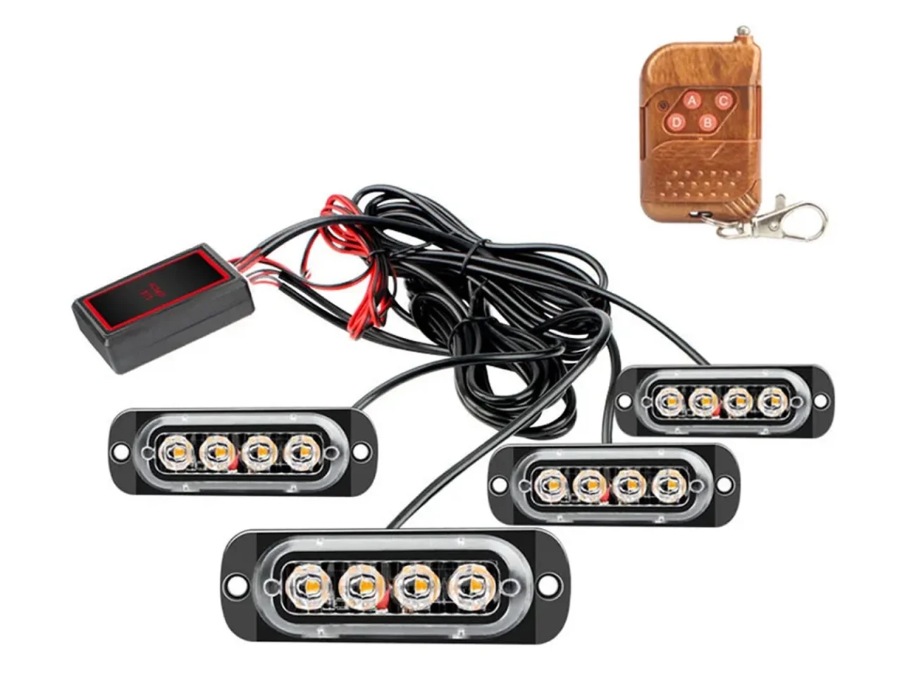 Światła stroboskopowe / stroboskopy ostrzegawcze 4x12 LED 12/24V 48W — ujęcie 2