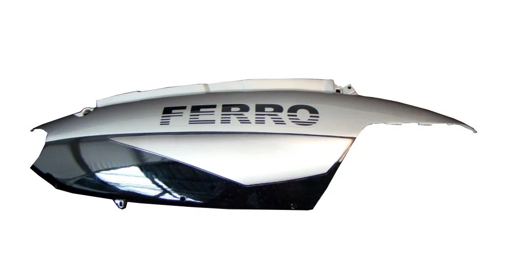 Ferro 605 osłona główna ramy / siodła prawa srebrno-czarna