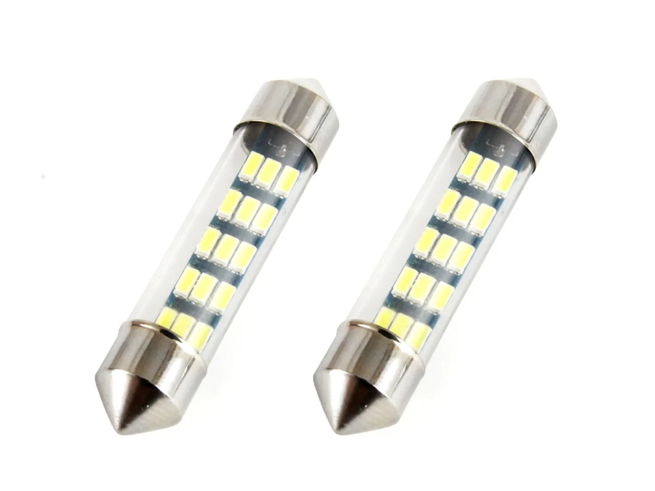 Żarówka rurkowa SV8.5 12V 39mm 15xSMD3014 LED biała (2szt.) — ujęcie 3