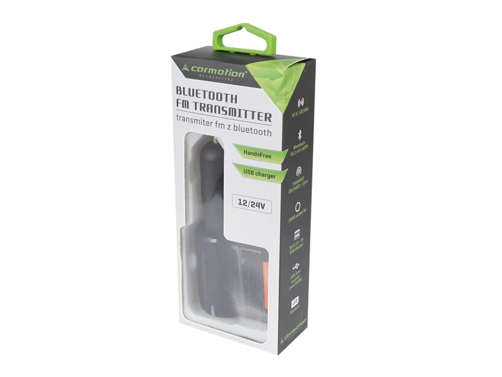 Transmiter FM BLUETOOTH USB 3.1A GNIAZDO EURO 12/24V — ujęcie 2