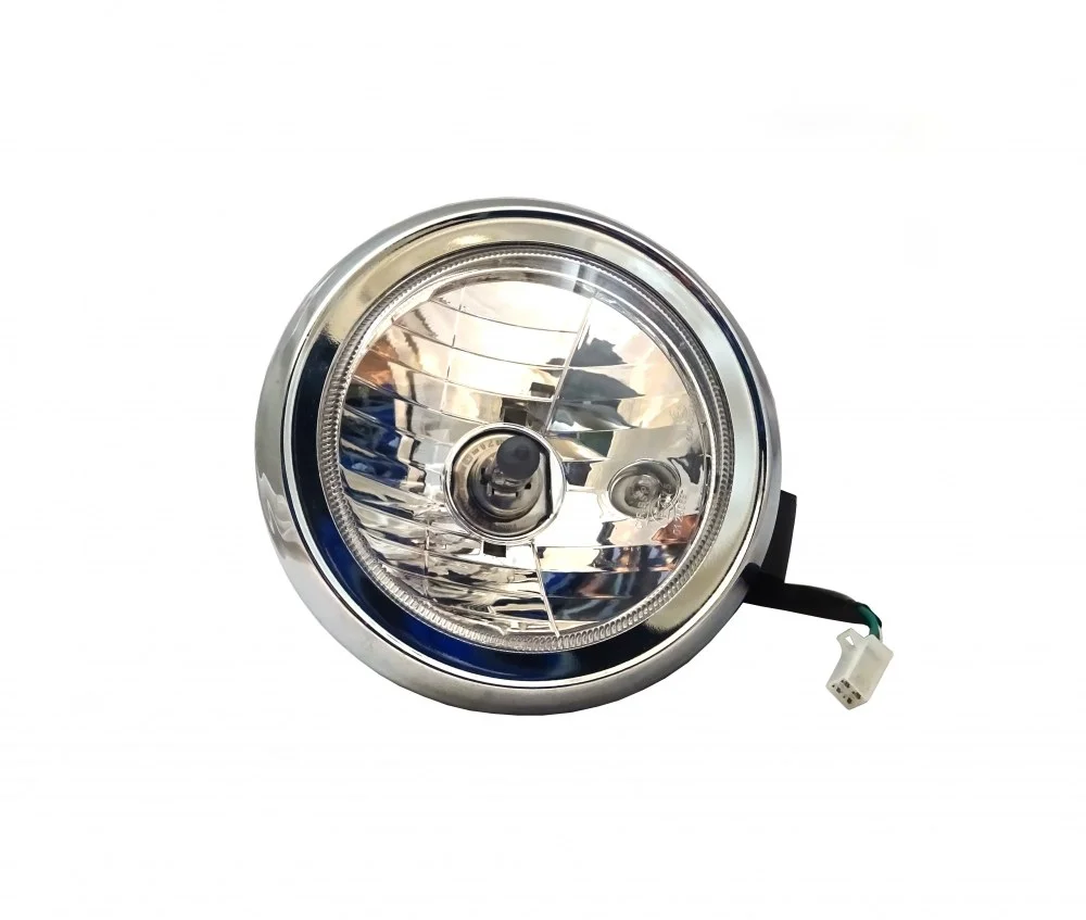 Junak M12 reflektor przód kpl. (HS1) (ramka chrom) (Euro IV / v)