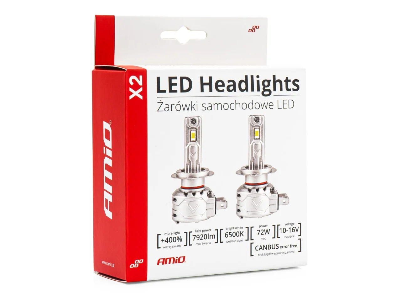 Żarówki samochodowe HB3 9005 LED X2 Series AMIO — ujęcie 2