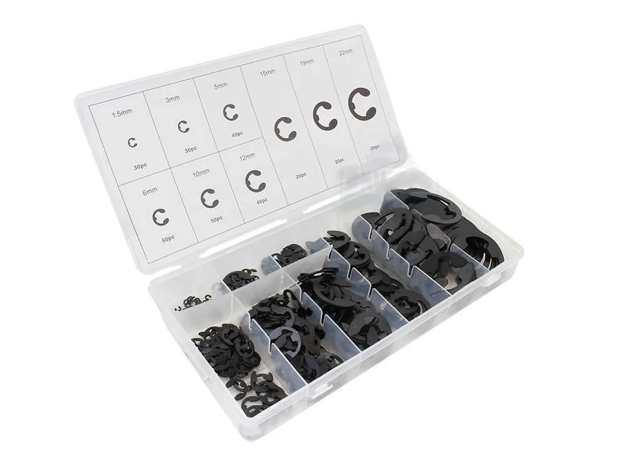 Pierścienie segera E-CLIP organizer 300 szt. — ujęcie 2