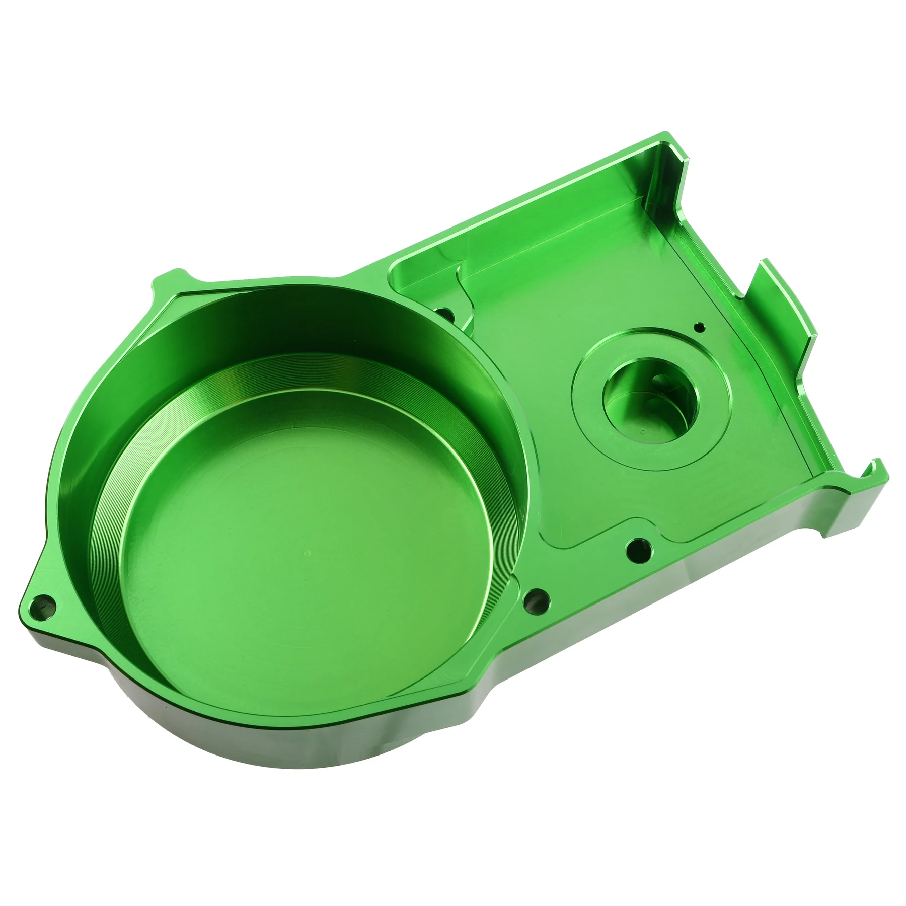 Pokrywa silnika prawa DPR Performance CNC do Simson S51, SR50 — zielona — ujęcie 3
