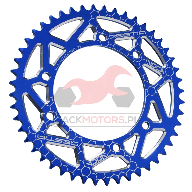 Zębatka tylna VOCA racing aluminium CNC 48Z Derbi Senda po 2000 r. / MRT / XP6 · titanium — ujęcie 2