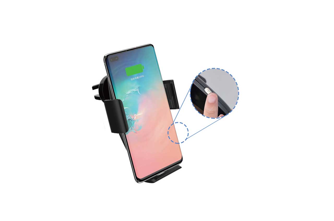 Uchwyt na telefon do samochodu na przyssawkę z ładowarką bezprzewodową PHW-05 — ujęcie 8
