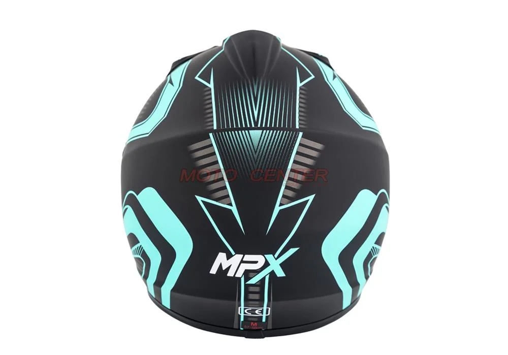 Kask crossowy MPX Dziecięcy WL-801A czarny mat/niebieski S — ujęcie 4
