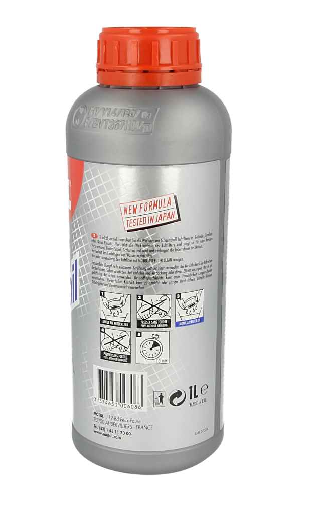 Olej do filtrów powietrza MOTUL mc care A3 1 l — ujęcie 10