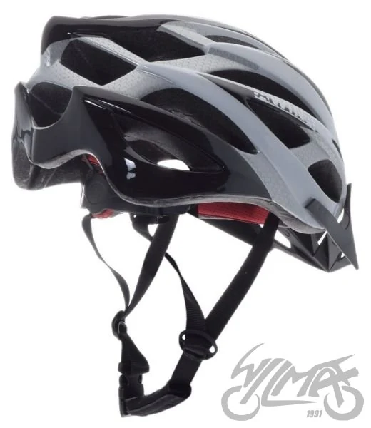 Kask rowerowy Awina by MOON MTB L srebrno/czarny — HB032 — ujęcie 2