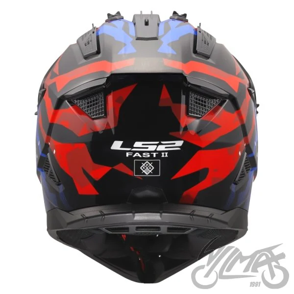 Kask LS2 MX708 Fast II Grotesk White Blue Red — L — ujęcie 4