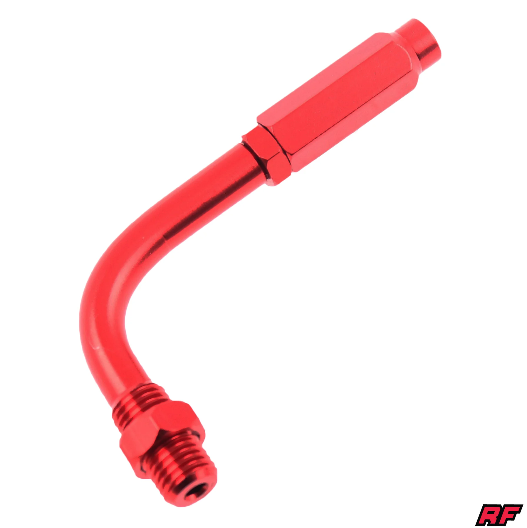 Napinacz linki M10 aluminium wygięty 90ST czerwony Racing Force — ujęcie 1