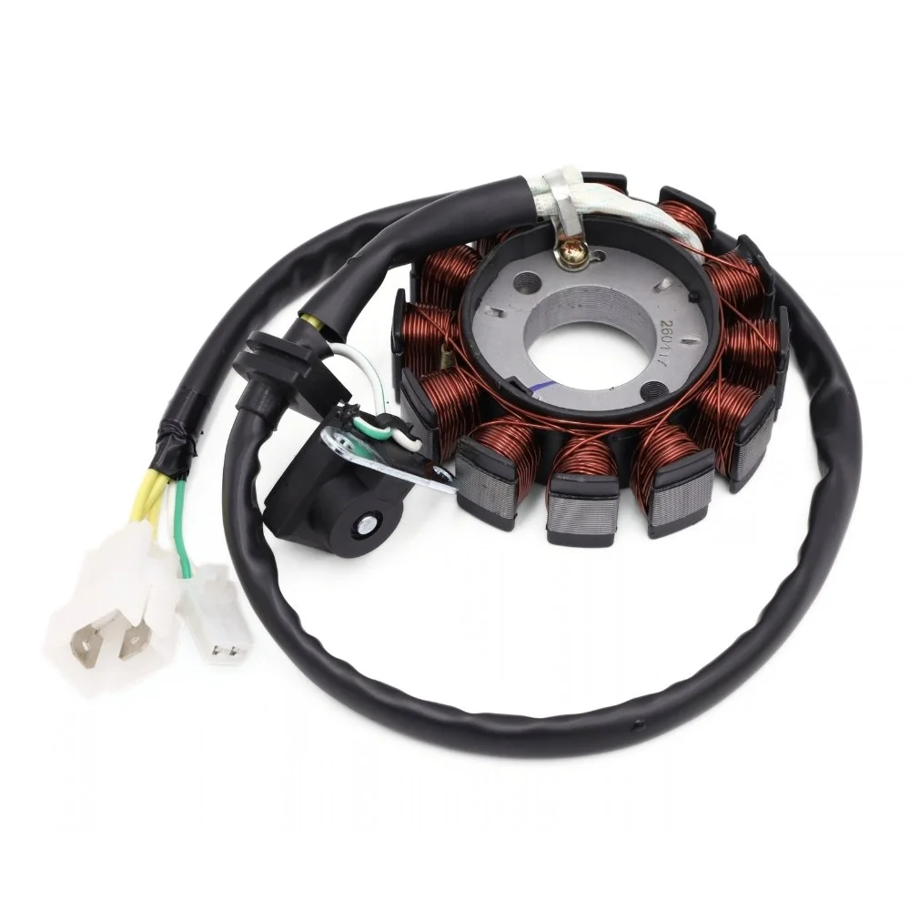 Junak 612 iskrownik (alternator) "4T" komplet (12 cewek) (2x kostka 2/3 piny) + koło magnesowe (Euro v) — ujęcie 2