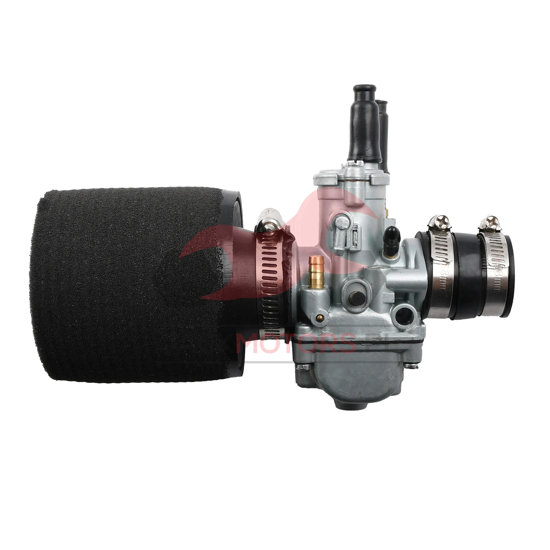 Gaźnik WSK 125 21 mm + króciec + filtr powietrza gąbka Dellorto Replika delux · ssanie na linkę — ujęcie 5