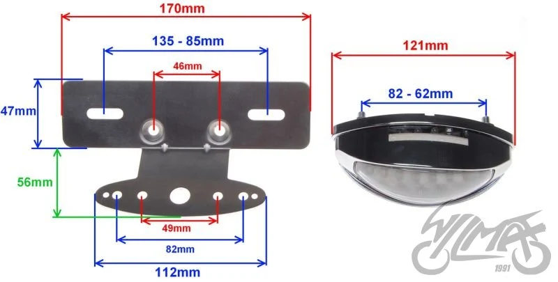 Lampa tylna LED z mocowaniem i podświetleniem tablicy — AM9906 — ujęcie 2