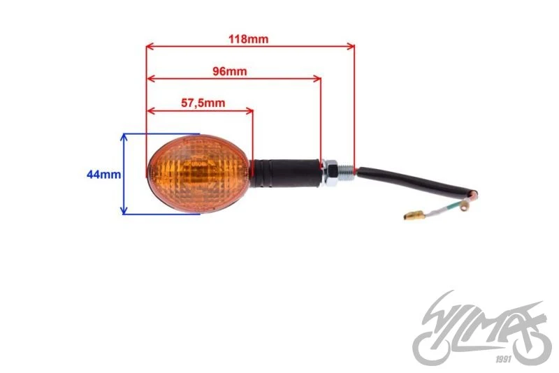 Kierunkowskaz mini Kocie oko, prawy przód, BA15S 12 V 10 W — AL8100P — ujęcie 2