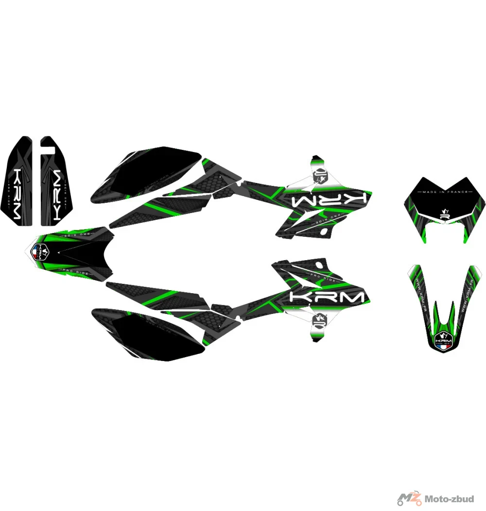Naklejki / okleina KRM Pro Ride czarno zielona Beta RR 2011-2020 r. kpl.