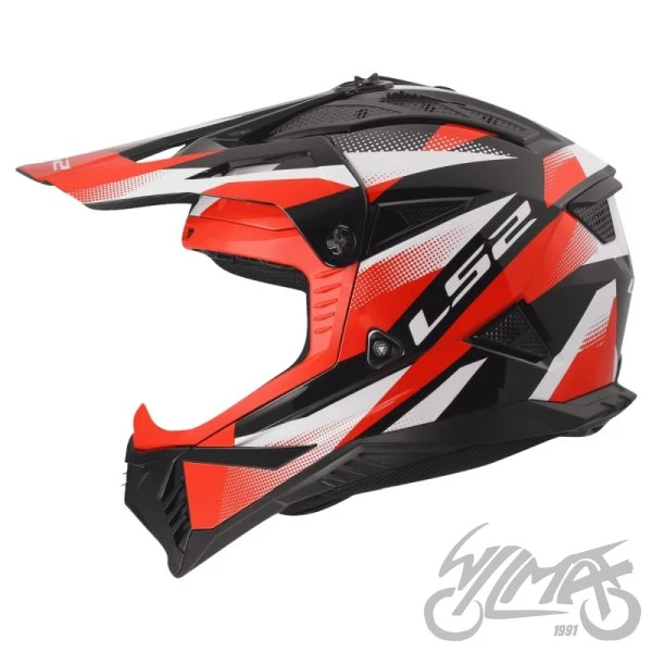 Kask LS2 MX708 Fast II Fort Black Red — 3XL — ujęcie 2