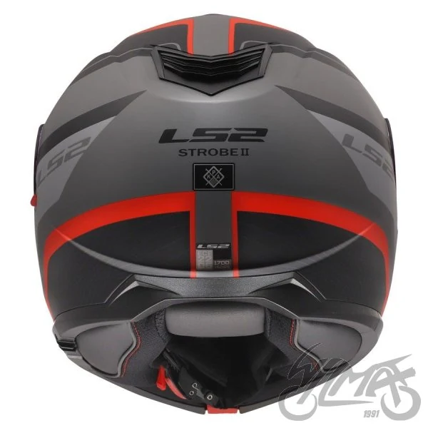 Kask szczękowy LS2 FF908 Strobe II Monza Black Grey Red — M — ujęcie 5