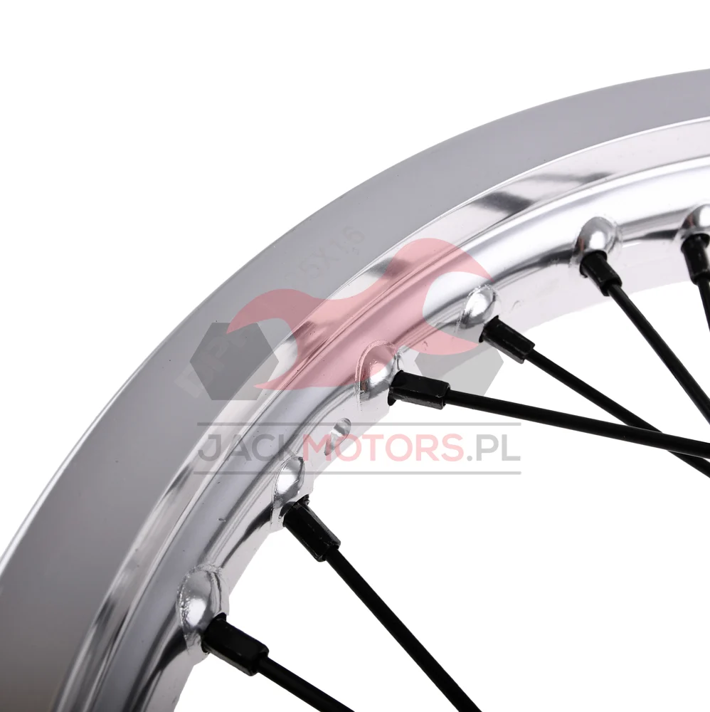 Koło jezdne Simson 1,85 × 16 S50/51/70 aluminium DPR Classic czarne szprychy — ujęcie 2