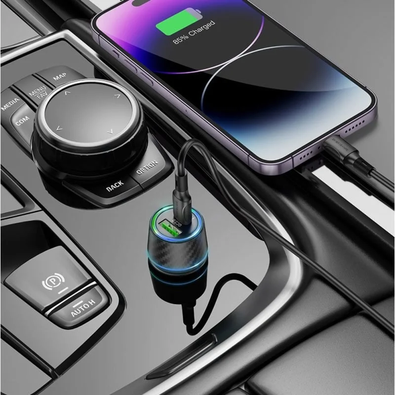 Ładowarka samochodowa 48W USB quick charger type A + C 2-way 12/24V 3100mA — ujęcie 4