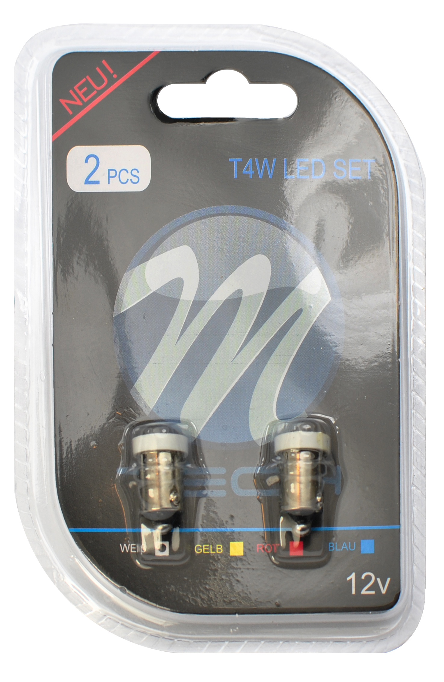 Żarówka LED T4W 4-SMD 3528 biała, 2 szt. M-Tech LB009W — ujęcie 2
