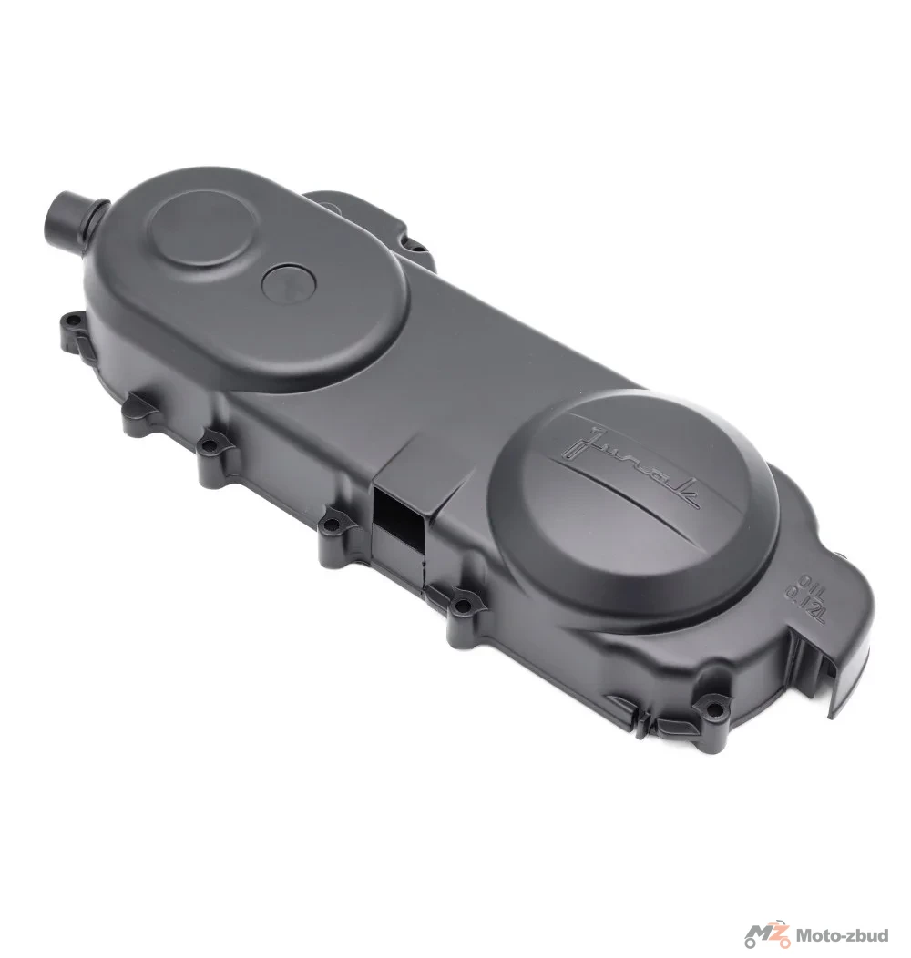 Junak 607 pokrywa silnika lewa "4T" (czarna) (dł.cał.430 mm) "Junak" (Euro IV/v) (bez otworu na wałek startera) — ujęcie 3