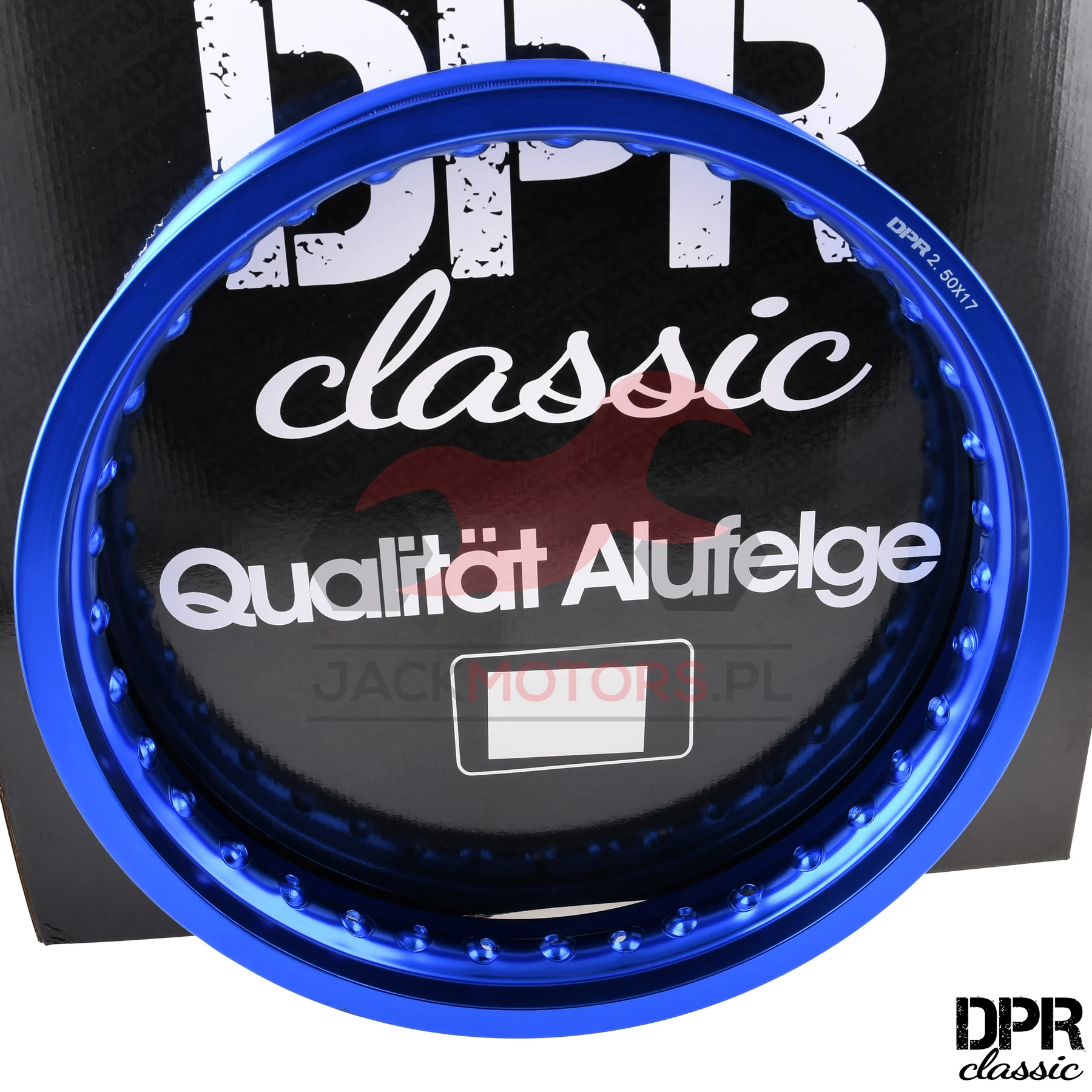 Obręcz koła 2,50 × 17 aluminiowa niebieska DPR Classic — ujęcie 1