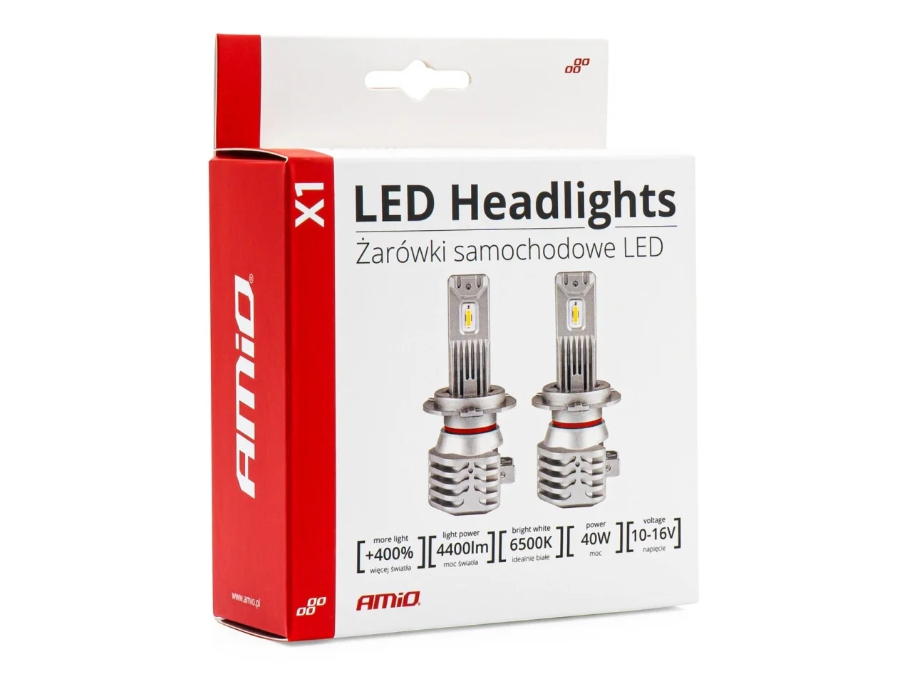 Żarówki samochodowe HB4 9006 LED X1 Series AMIO — ujęcie 3