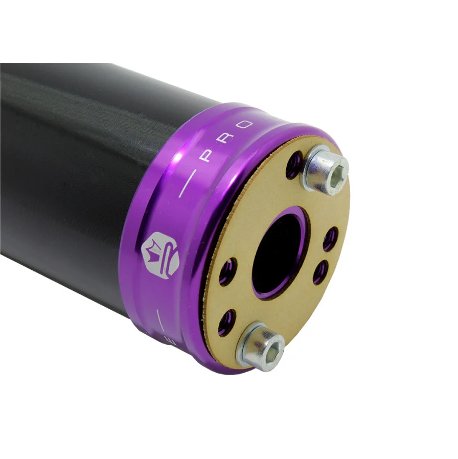 Końcówka wydechu KRM Pro Ride aluminium czarno fioletowa 50-70 cm³ — ujęcie 3