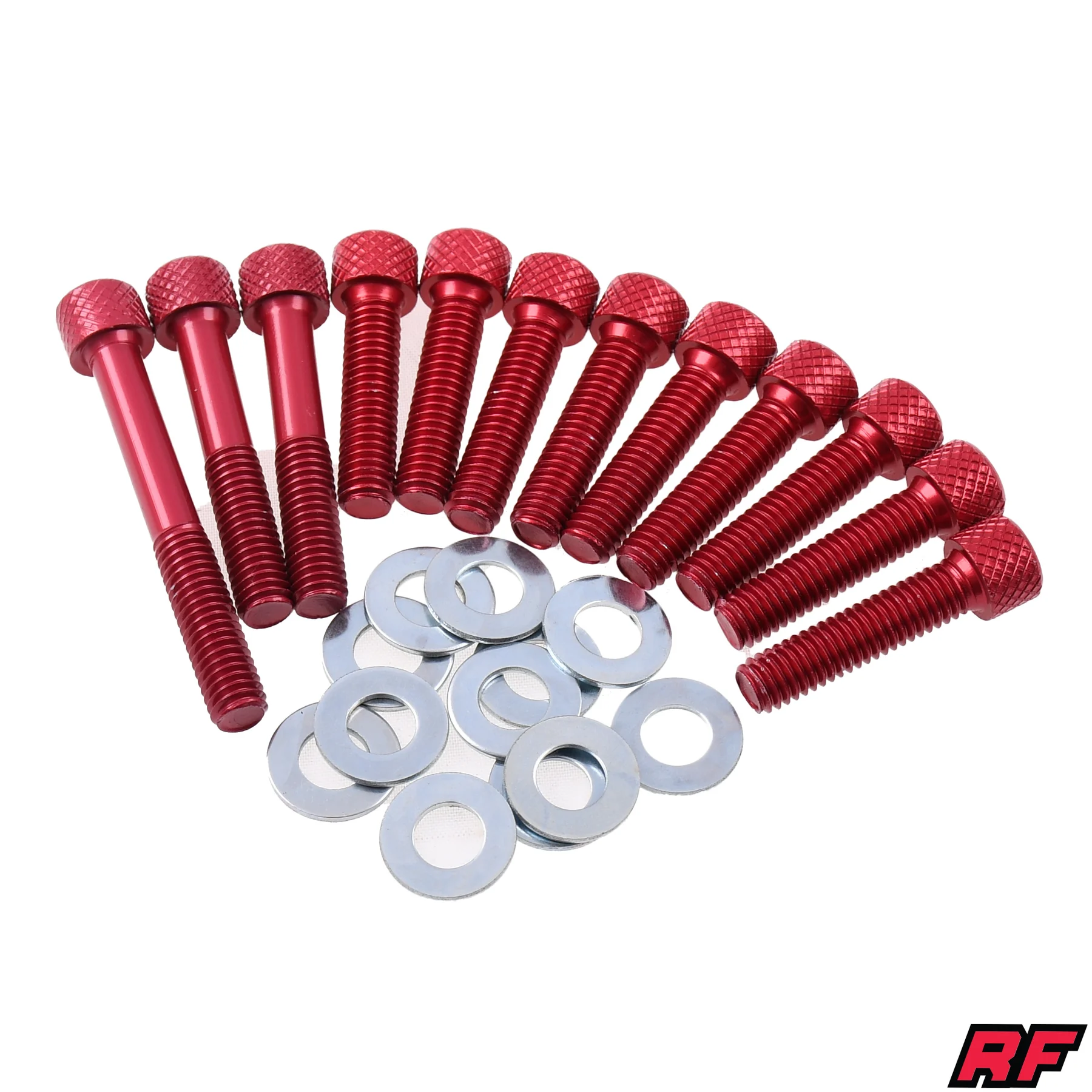 Śruby pokrywy wariatora Racing Force aluminium czerwone Minarelli kpl. — ujęcie 1