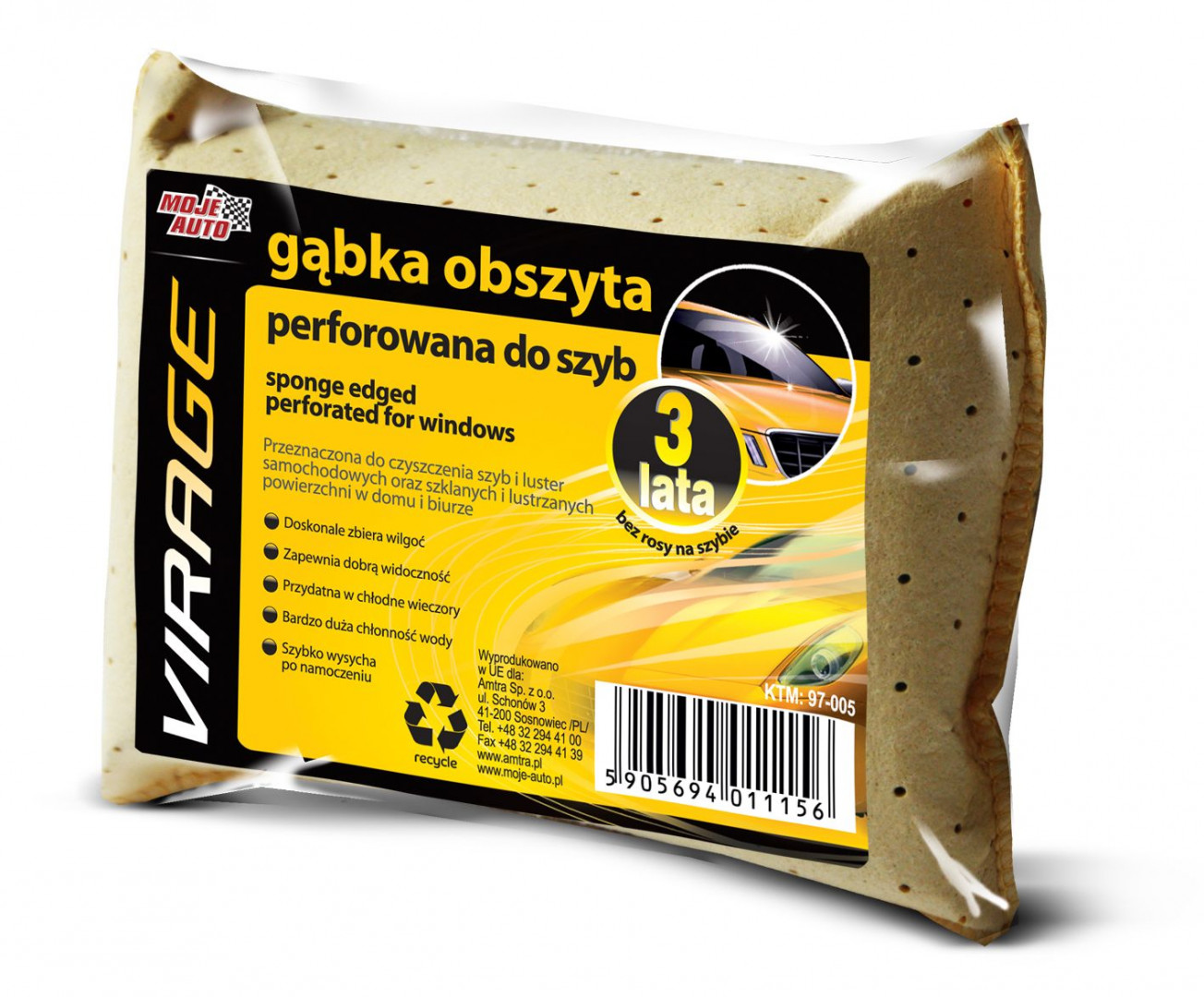 Gąbka Obszyta Perforowana do Szyb MOJE AUTO 97-005 — ujęcie 2