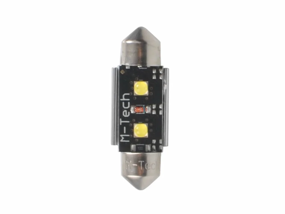 Żarówka rurkowa SV8.5 12V 41mm 2xHP LED CANBUS biała M-TECH PLATINUM (1szt.) — ujęcie 3