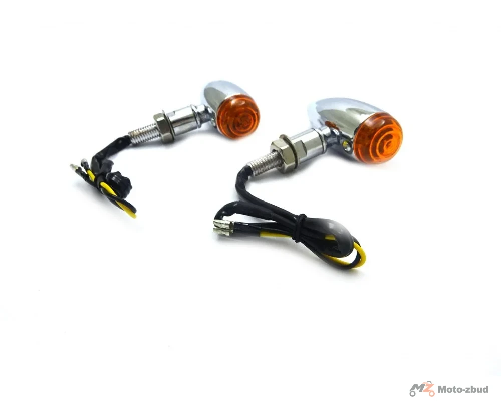Kierunkowskazy (CH-3013-2) LED chrom (metalowe / podłużne / krótkie ramie) — ujęcie 2