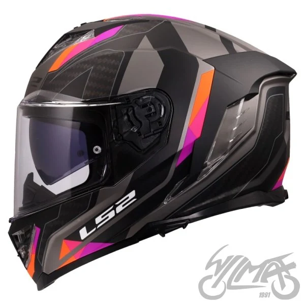 Kask LS2 FF818 Storm III sporty Grey purple — rozmiar M — ujęcie 2