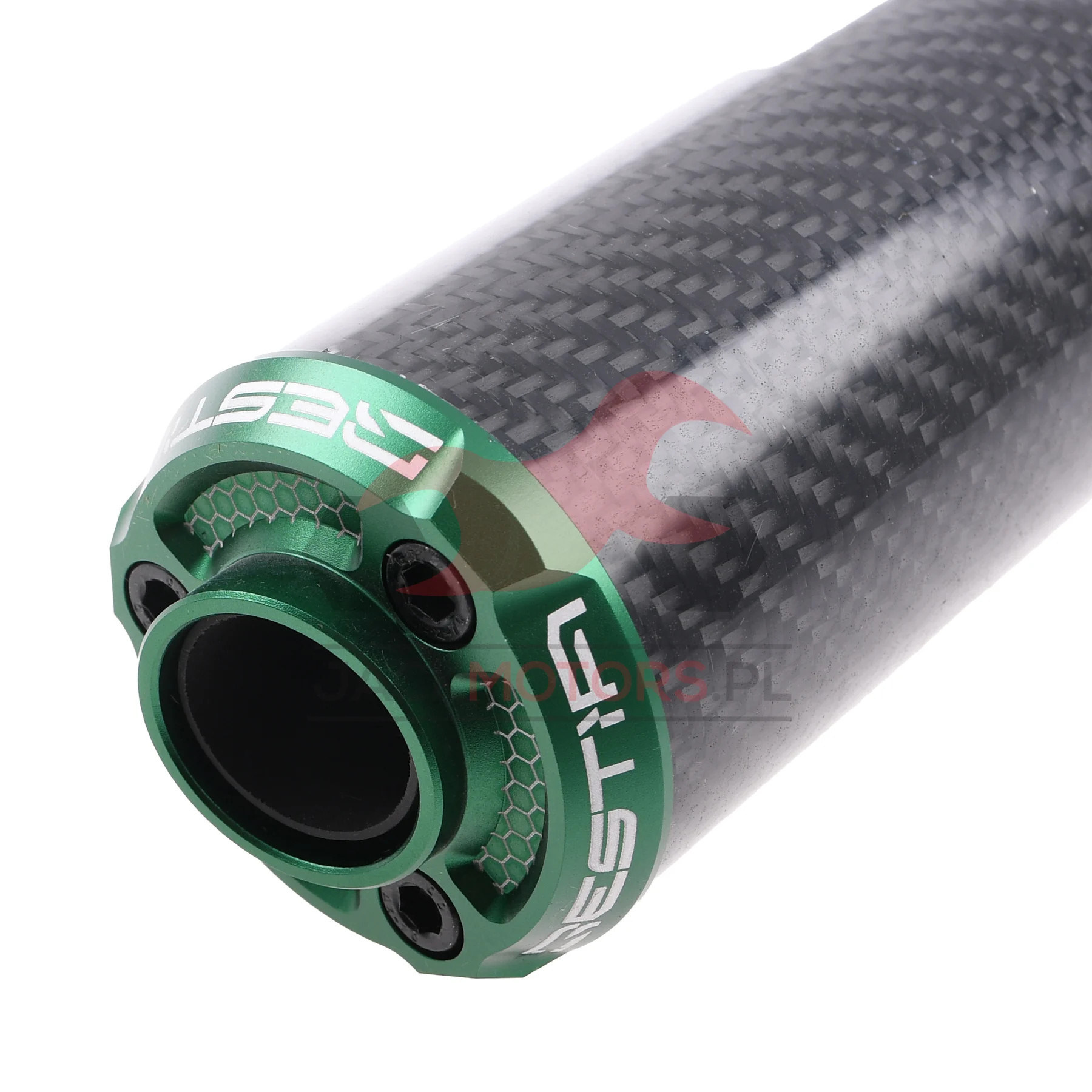 Końcówka wydechu VOCA bestia carbon CNC zielona — ujęcie 3