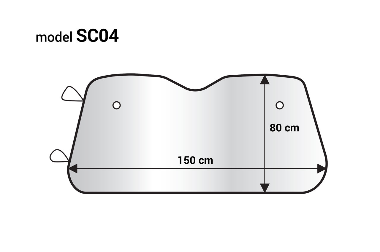 Osłona na szybę 150x80cm przeciwsłoneczna przeciwszronowa — ujęcie 2