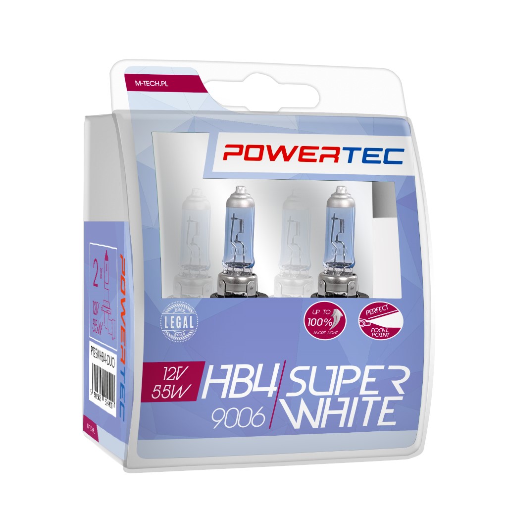 Żarówka halogenowa HB4 12 V 55 W Super White DUO M-Tech PTZSWHB4-DUO — ujęcie 3