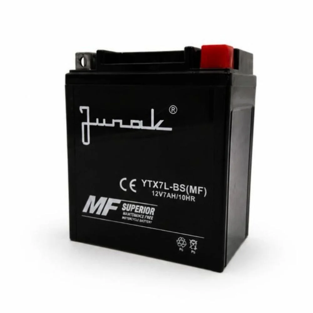 Akumulator Junak 12 V/7 Ah YTX7L-BS (MF) bezobsługowy (-+) (wys.x szer.x dł.) (131*112*70) (spakowane po 8 sztuk) (nr rej.E0011444BW)